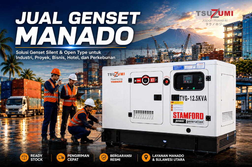 Jual Genset Manado Solusi Listrik Andal dengan Genset Tsuzumi Berkualitas